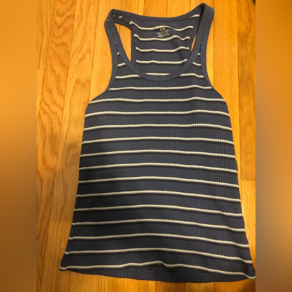 Aerie blue striped tank top